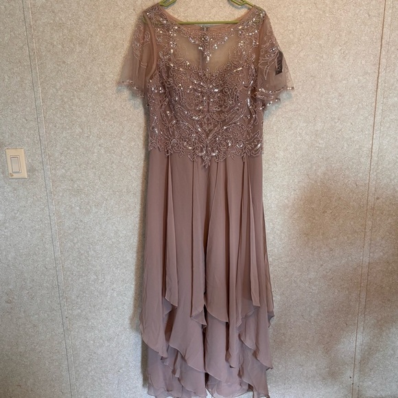 Xscape Mauve High Low Dress - Picture 9 of 9